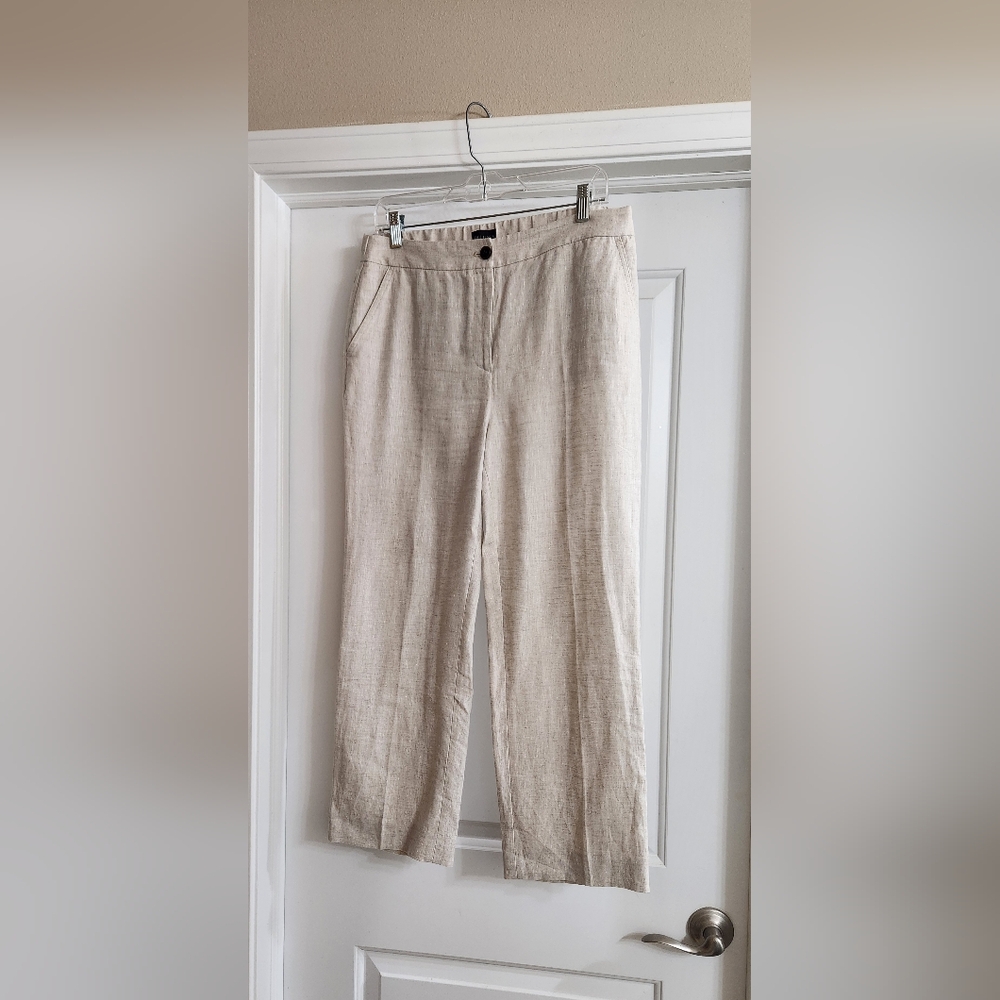 Talbots Natural Linen Trousers
